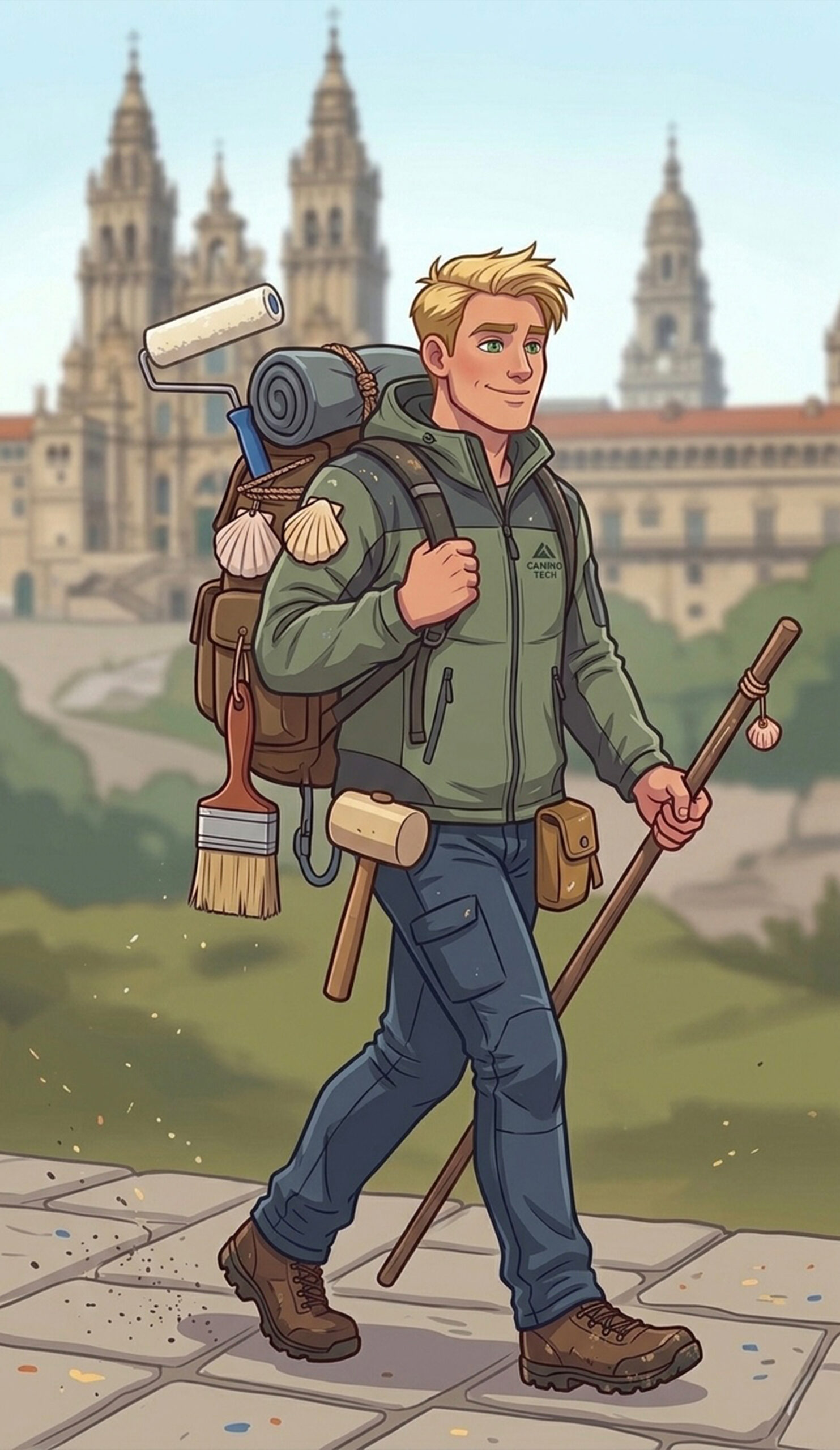 Ilustración de Novikolor trabajando en servicios de pintura, diseño y reformas en Galicia